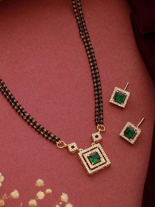Tanishq jewellery black discount beads chains models