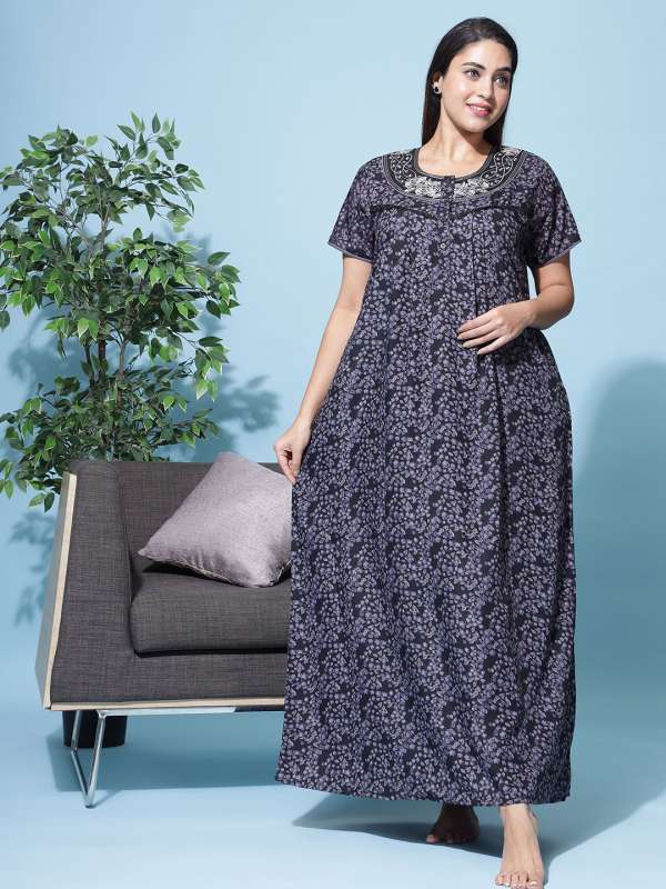 Black Nighties Buy Trendy Black Nighties Online in India Myntra