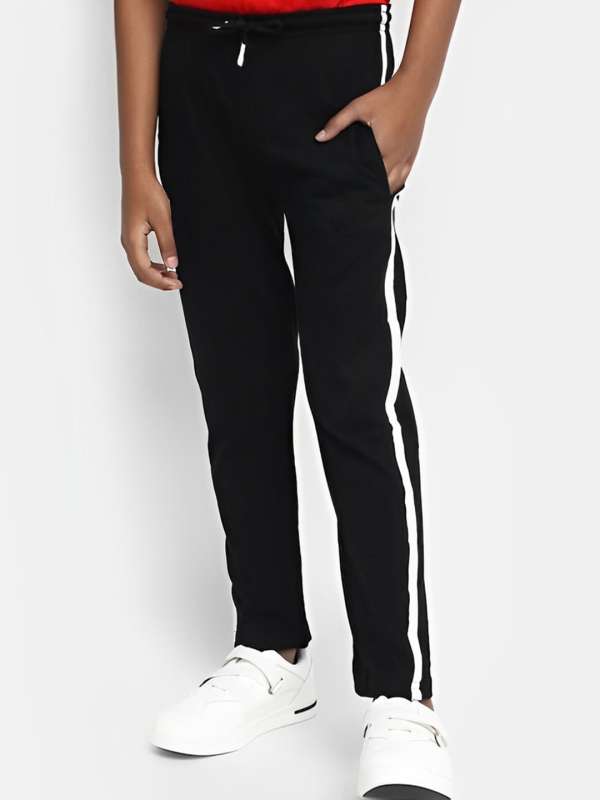 Black track pants for kid boy outlet