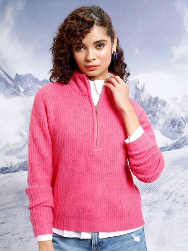 Womens zip sweater clearance