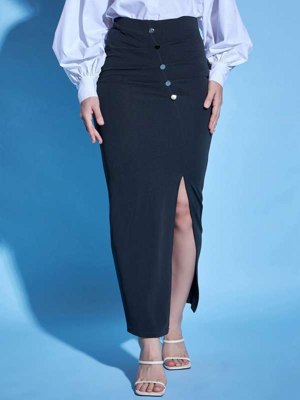 Navy blue pencil skirt store 5t