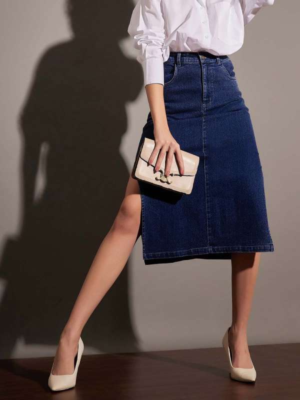 Pencil skirt myntra top