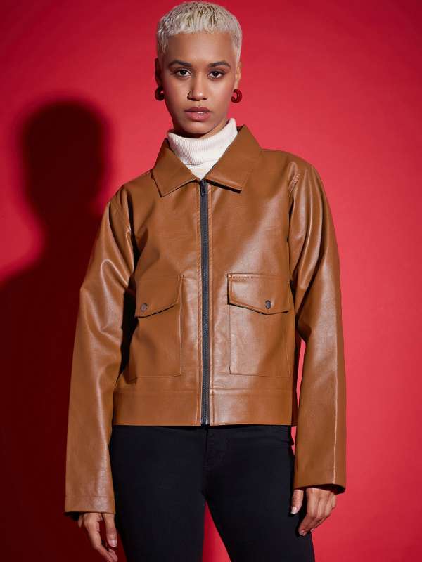Pu jackets for womens sale