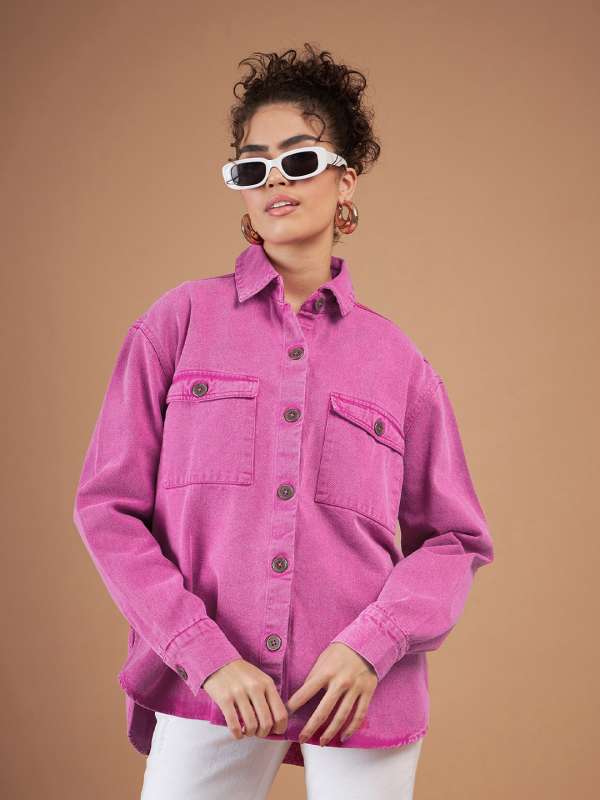Pink White Jeans Shirts Buy Pink White Jeans Shirts online in India