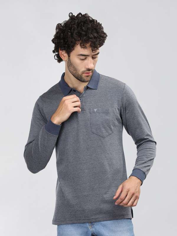 Polo long sleeve deals t shirt with pocket