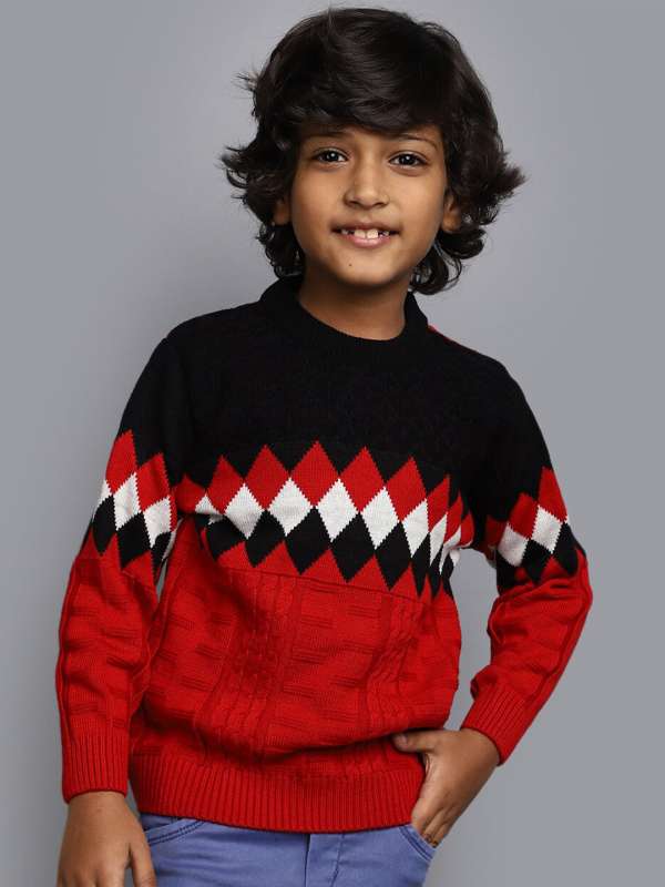 Baby boy top red sweater