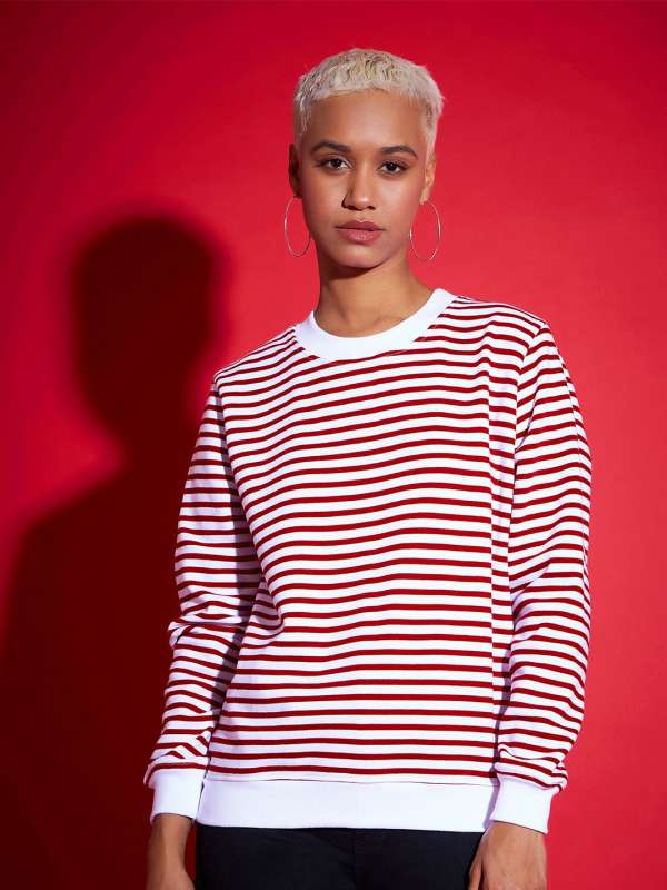Stripes Women Sweatshirts Buy Stripes Women Sweatshirts online