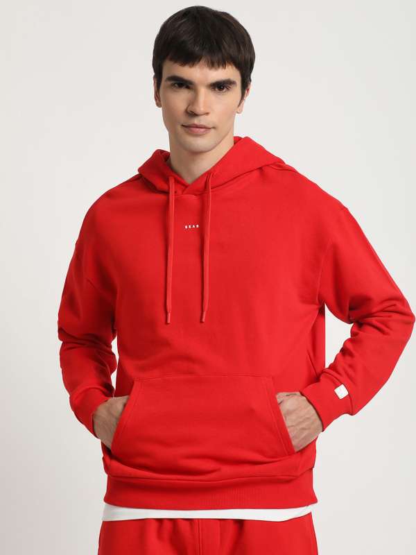 Red discount hoodie men