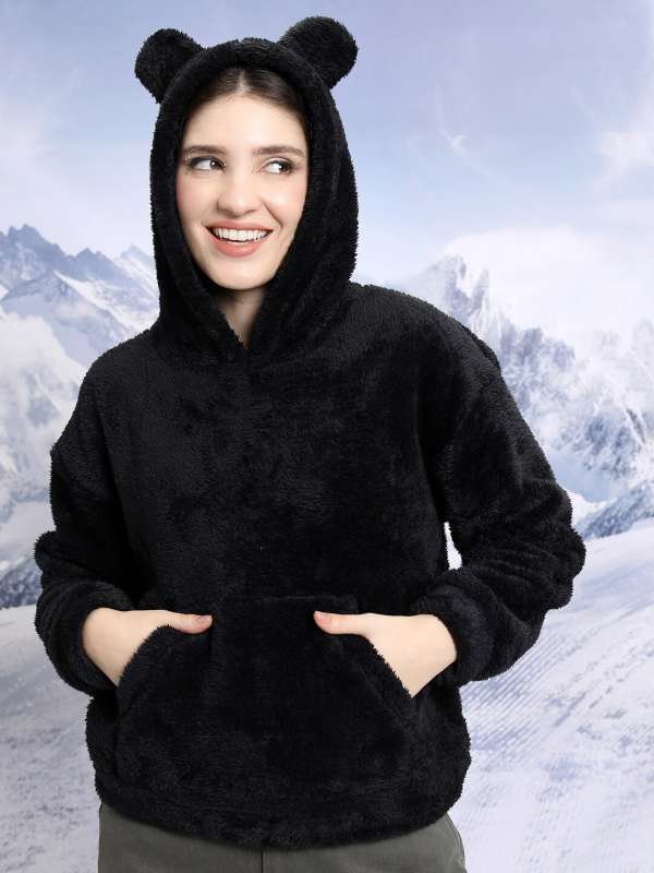 Hoodies for women myntra clearance