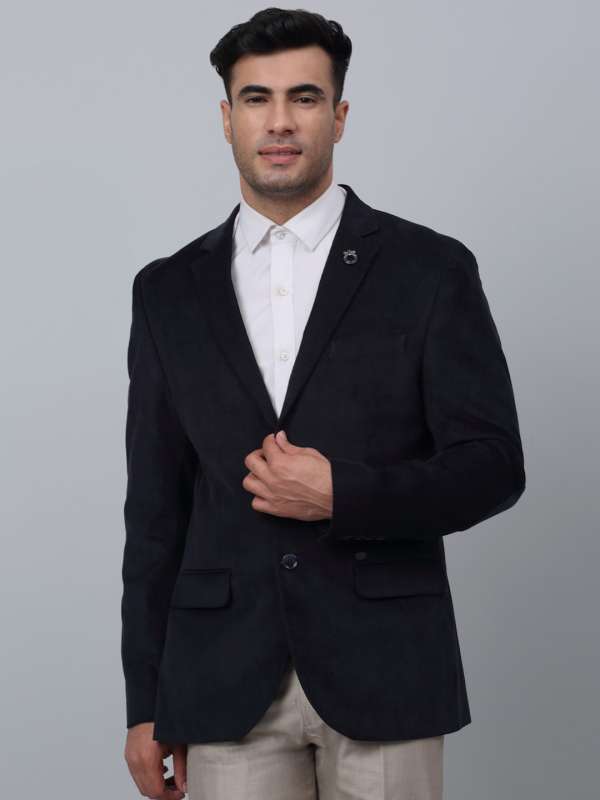 Corduroy blazer mens black on sale