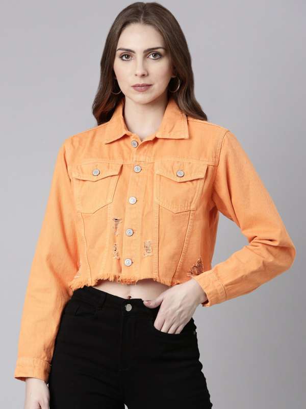 Orange online cropped jacket