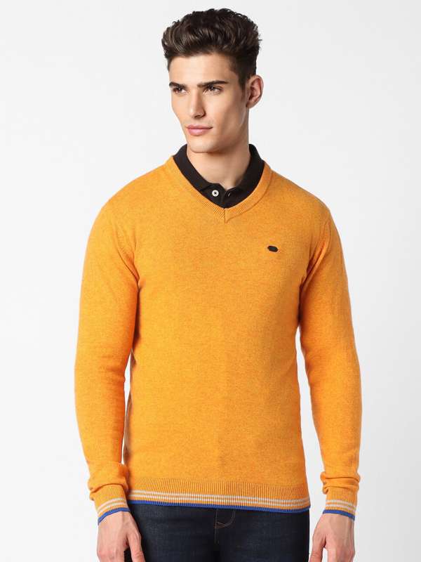 Yellow sweaters men best sale