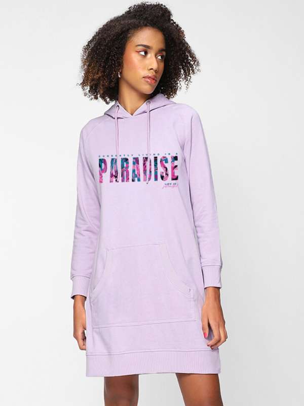 T shirt dress with hood 2025