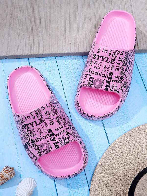 Pink colour slippers outlet