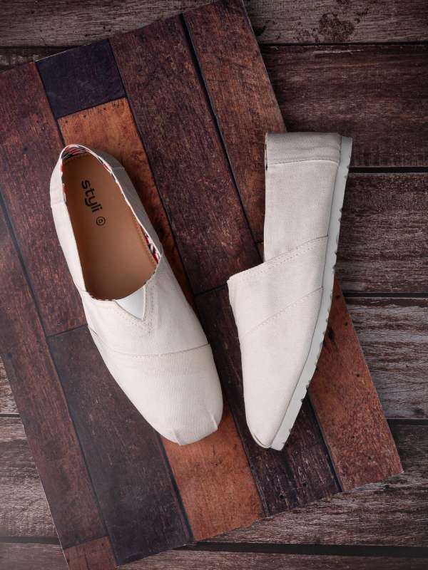 White canvas slip on shoes cheap discount