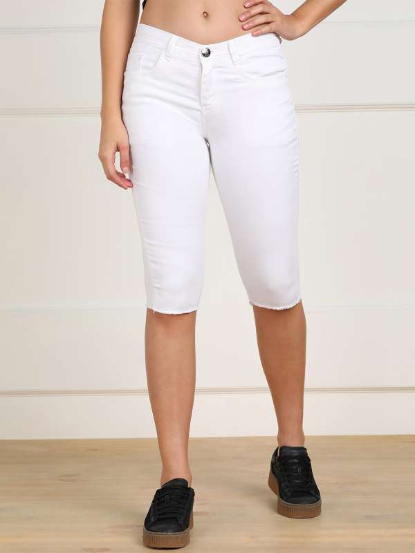 Womens white hotsell denim capris