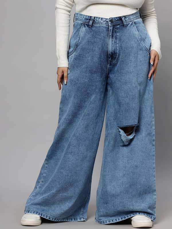 Larelle Wide Leg Jeans - Mid Blue-saigonsouth.com.vn