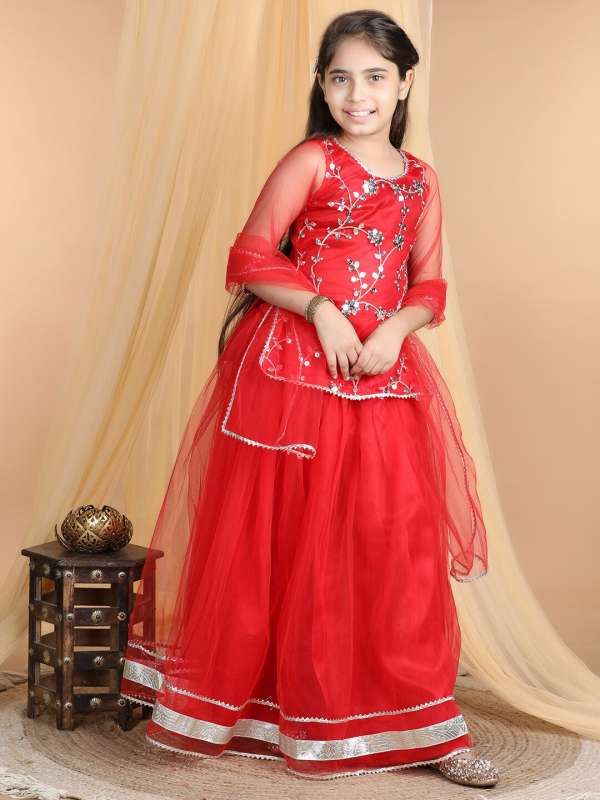 Red lehenga for girls on sale