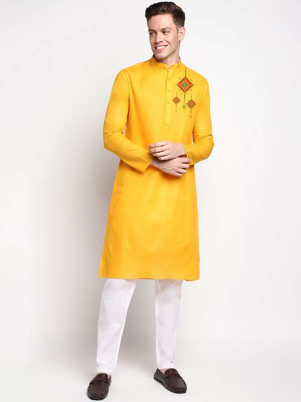 Global Desi Yellow Kurtas - Buy Global Desi Yellow Kurtas online in India