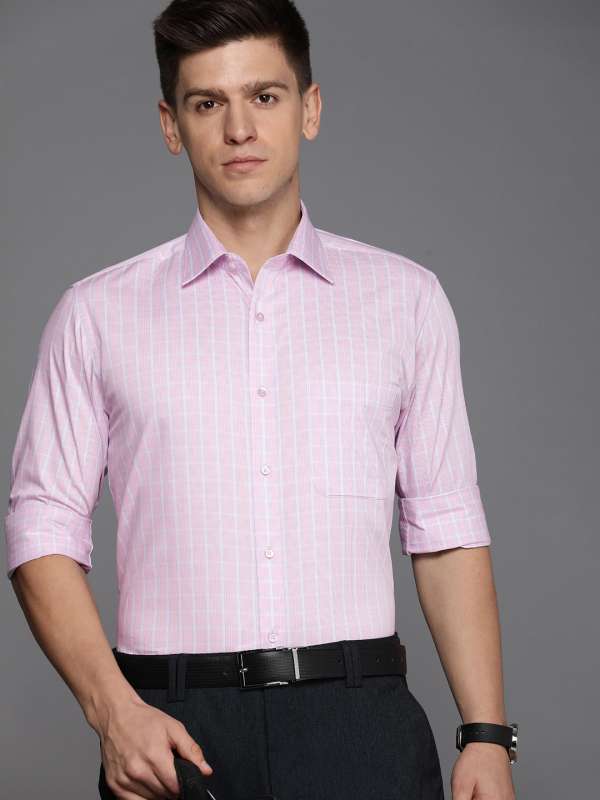 Raymond Pink Slim Fit Checked Formal Shirt 8201777.htm Buy