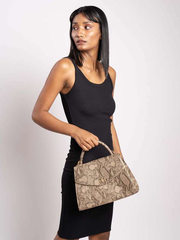 Structured top satchel purse