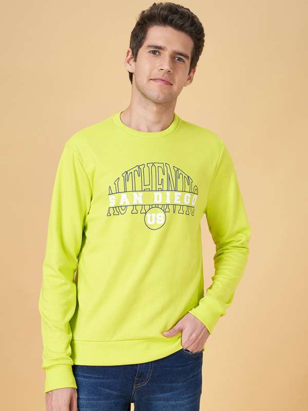 Mens lime green best sale sweatshirt