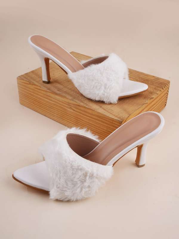 Furry high heel 2025 slippers