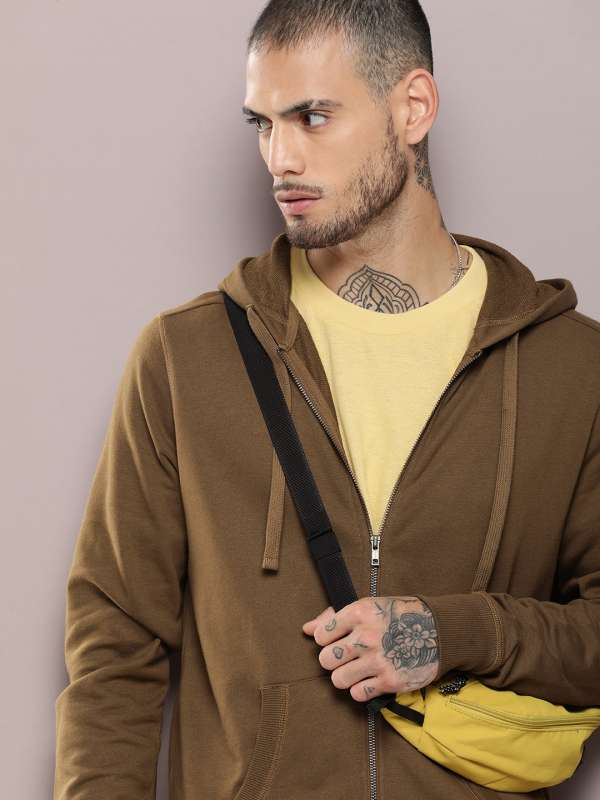 Buy Ketch Brown Round Neck Pullover Sweat Shirt for Men Online at