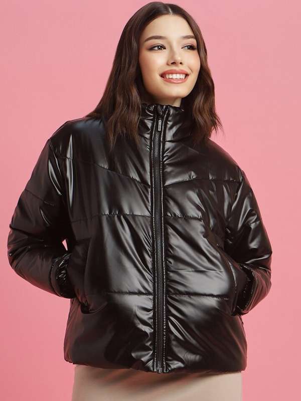 Funnel neck puffer jacket forever 21 2025