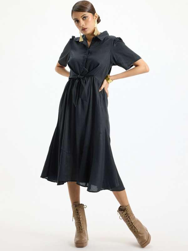 Myntra fit and flare dresses 2025