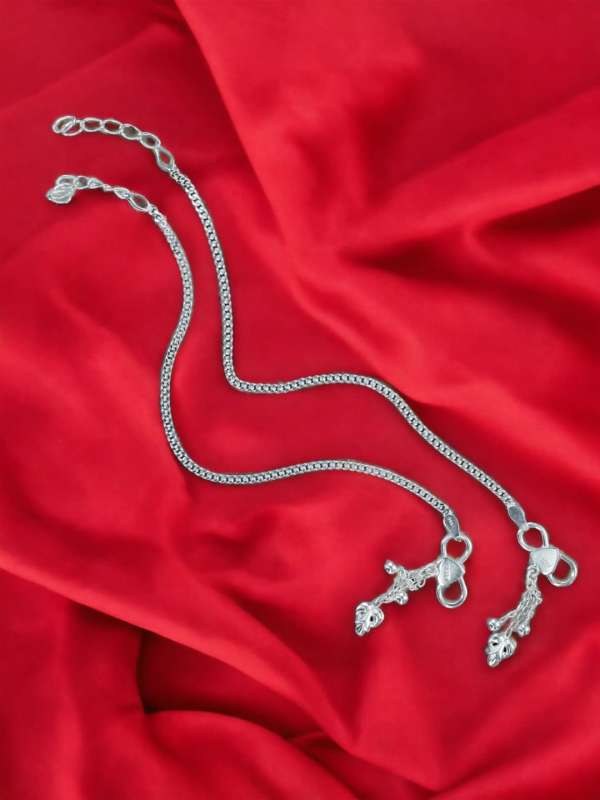 Taraash silver deals anklets