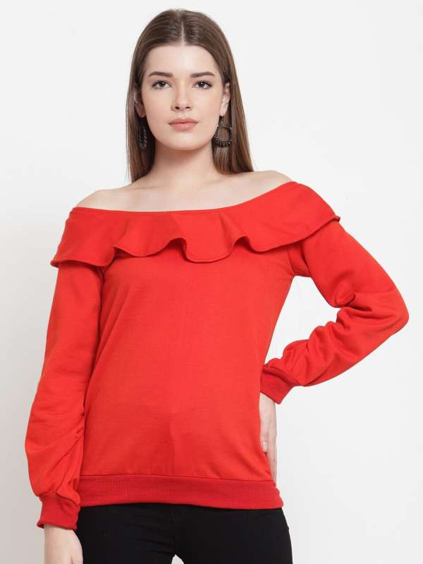 Off Shoulder Sweatshirt Buy Off Shoulder Sweatshirt online in India