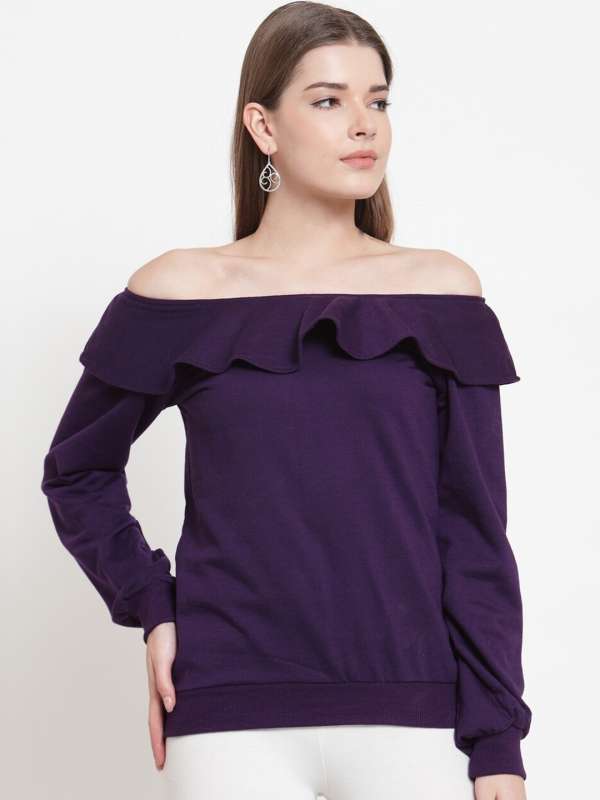Off the shoulder best sale fleece sweatshirt