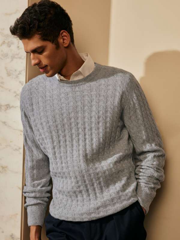 Gray pullover sweater store