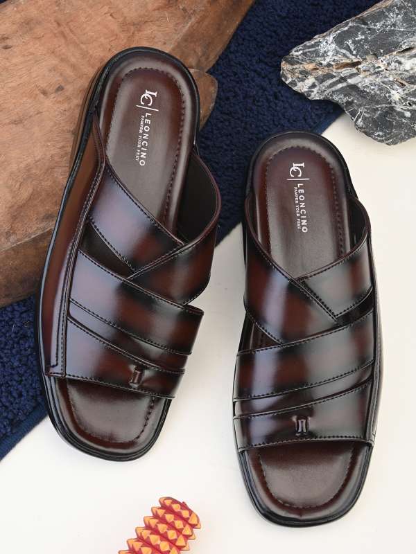 Pure leather sandals online clearance