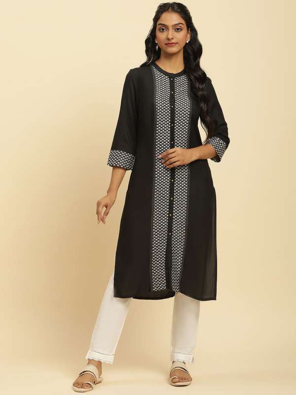 W kurta black store