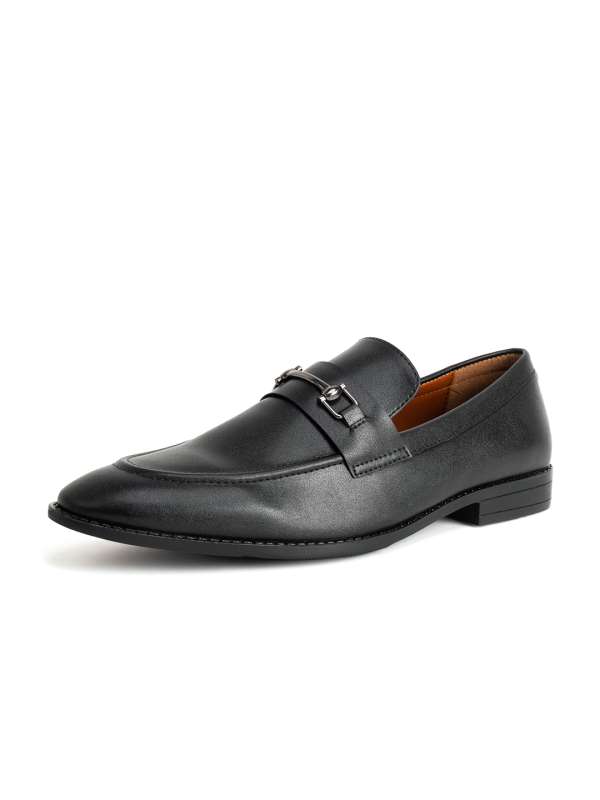Black mens online moccasin slippers
