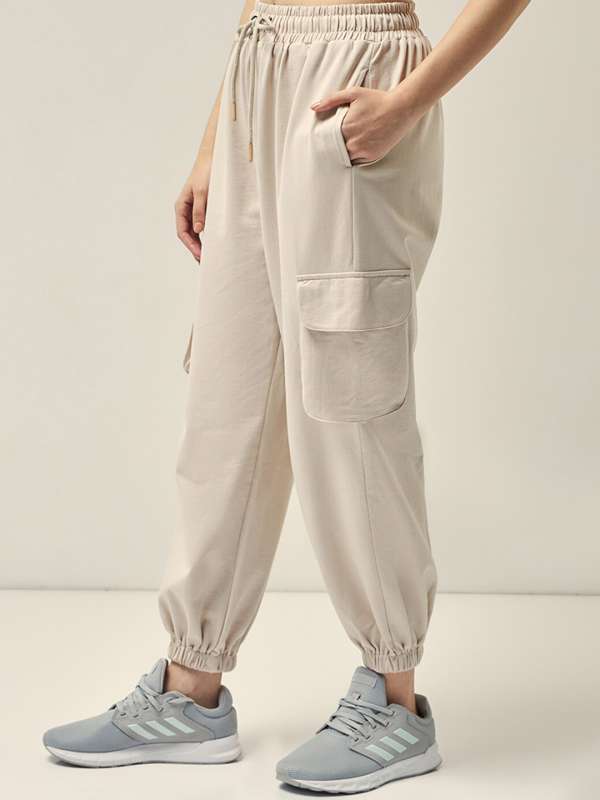 Buy Women's Purple Super Loose Fit Cargo Joggers Online at Bewakoof