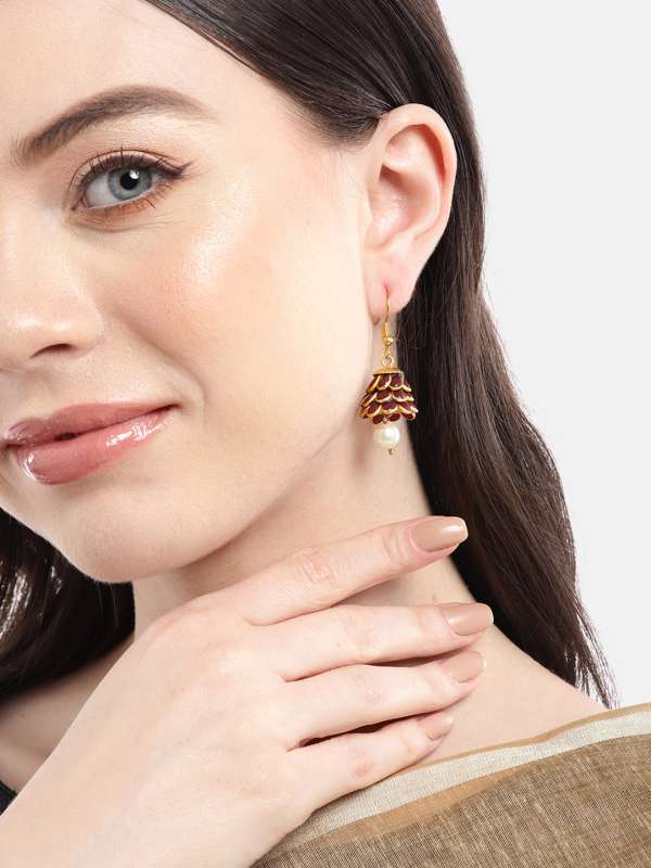 Maroon jhumkas online discount