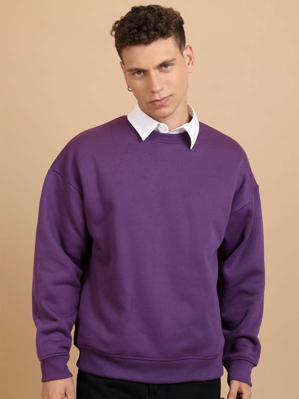 Purple sweatshirt mens discount