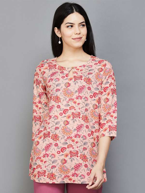 Melange By Lifestyle Round Neck Kurtis Buy Melange By Lifestyle