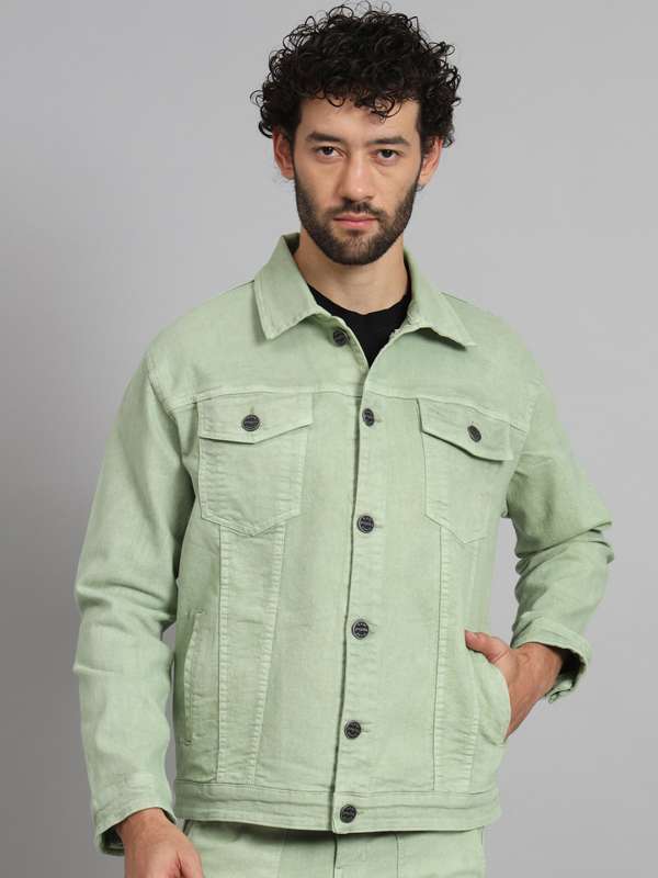Olive Green For Men Denim Jeans Jackets Buy Olive Green For Men