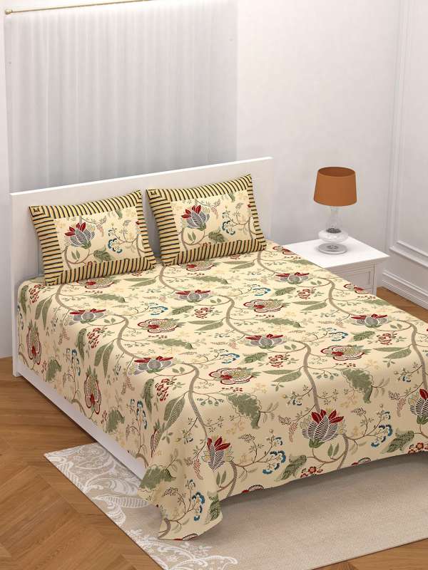 Double cot bed covers top
