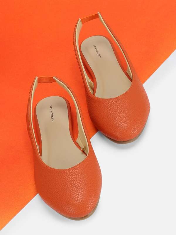 Orange 2025 flats shoes