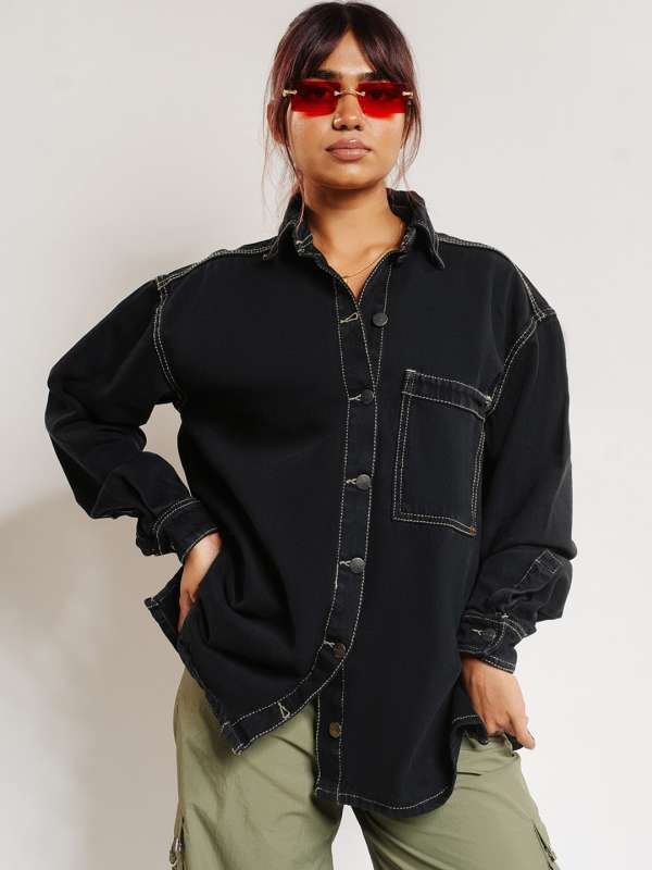Denim outlet jacket jabong