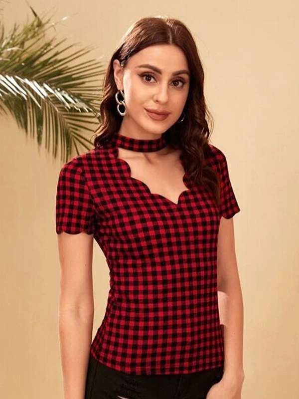 choker neck top myntra