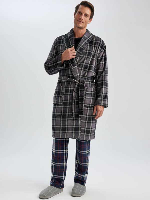 Buy Men's Robes Grey Nightwear Online