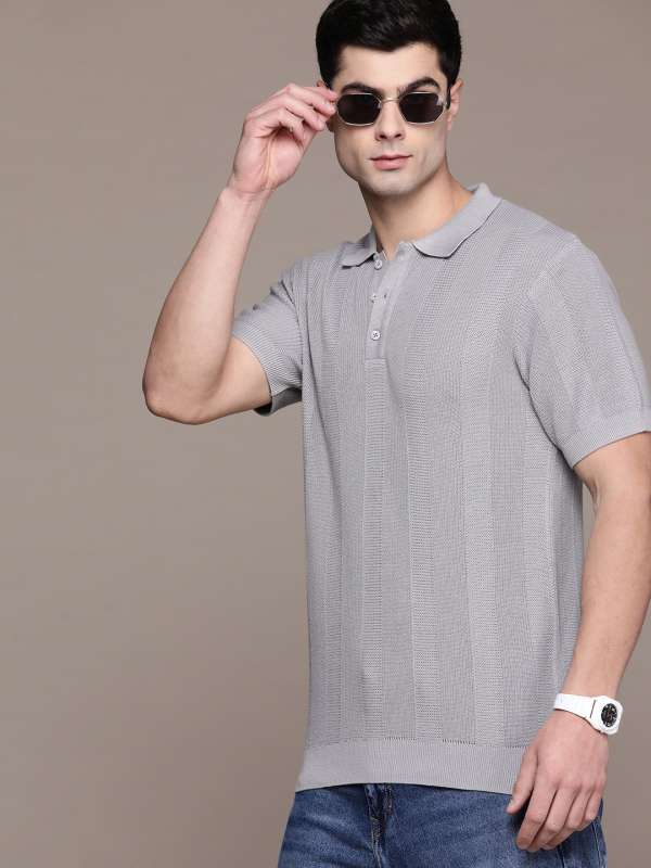 Polo t shirt grey online