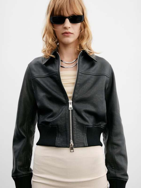Mango outlet 2025 leather jacket