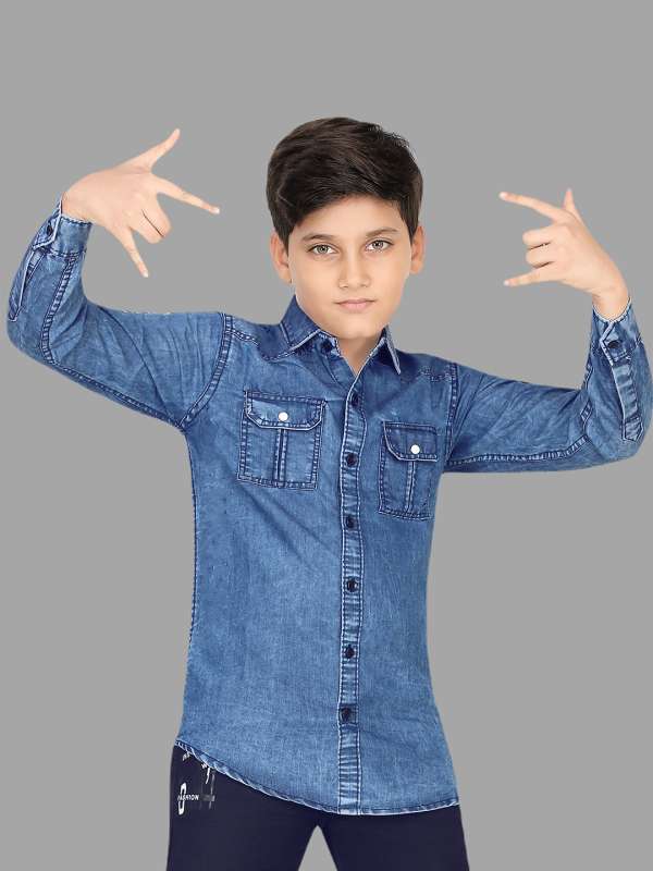 Boy jins deals shirt